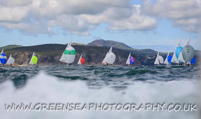 Dragon Edinburgh Cup at Abersoch day 1 photo copyright Andy Green / www.greenseaphotography.co.uk taken at South Caernarvonshire Yacht Club and featuring the Dragon class