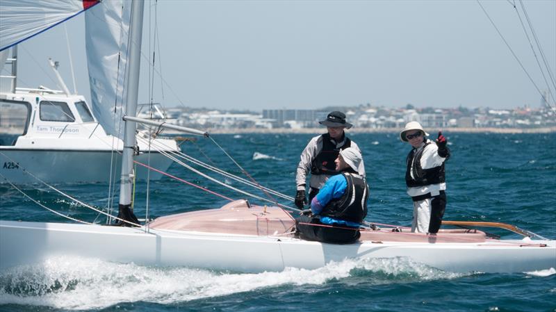 NED412 AAA on day 4 of the 2019 Dragon World Championship photo copyright Tom Hodge Media taken at Royal Freshwater Bay Yacht Club and featuring the Dragon class