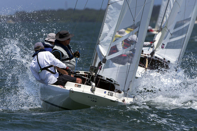 Carl Ryves helming Sidewinder on day one of the Prince Philip Cup photo copyright Andrea Francolini taken at Botany Bay Yacht Club and featuring the Dragon class