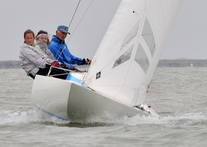 Dan Wastnage in Sabbatical on day 5 of Burnham Week photo copyright Alan Hanna taken at Royal Corinthian Yacht Club, Burnham and featuring the Dragon class