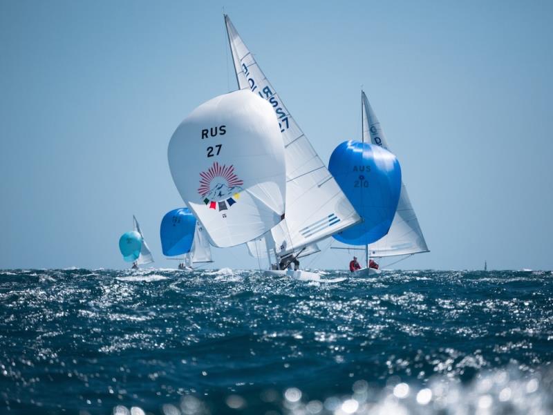 RUS27 Annapurna - Dragon World Championship photo copyright Tom Hodge Media taken at Fremantle Sailing Club and featuring the Dragon class