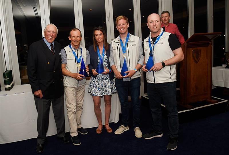 Second overall was GBR 820 Louise Racing - 2019 Dragon World Championship at Fremantle - photo © Richard Polden Photography