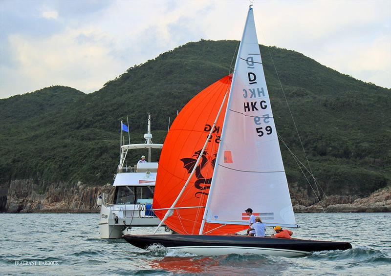 Dragonfly finishes - Peroni Summer Saturday Series , Race 3 photo copyright Fragrant Harbour taken at Hebe Haven Yacht Club and featuring the Dragon class