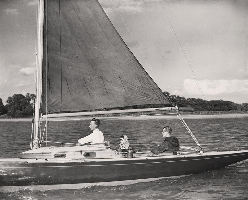 The Royal couple on board Bluebottle in 1949 - photo © Royal Collection image from the Britannia Trust