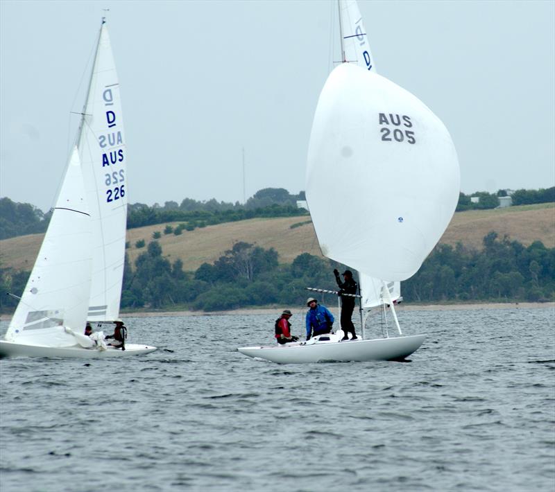 Karabos IX (AUS205) competing with Wicked II (AUS226) for the clear finish in race seven - photo © Jeanette Severs