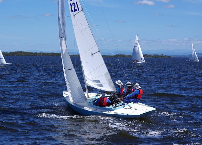 Saphira, sailed by Ian Malley, Graeme Fardon, Jennifer Willis and Leonie Ward, was trailered from Western Australia to Victoria, to compete at Metung in the Prince Philip Cup photo copyright Jeanette Severs taken at Metung Yacht Club and featuring the Dragon class