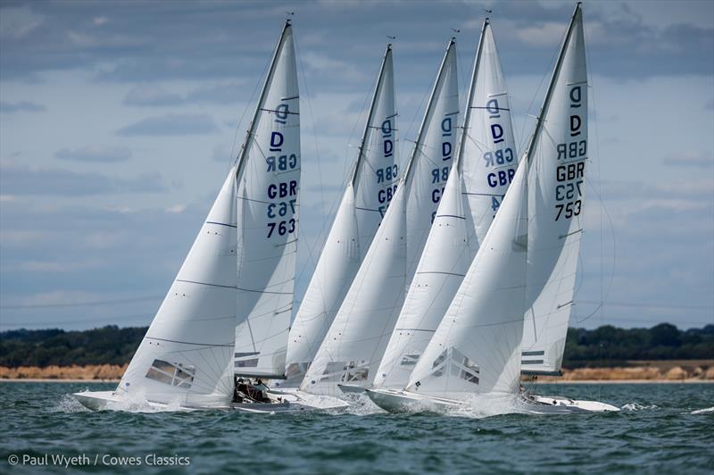 Cowes Classics Regatta 2025 Day 2 - Dragon start photo copyright Paul Wyeth / www.pwpictures.com taken at Royal London Yacht Club and featuring the Dragon class