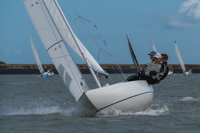 Mark Wade on Avalanche won the International Dragons Trophy Day race during Burnham Week 2025 photo copyright Petru Balau Sports Photography / sports.hub47.com taken at Royal Corinthian Yacht Club and featuring the Dragon class