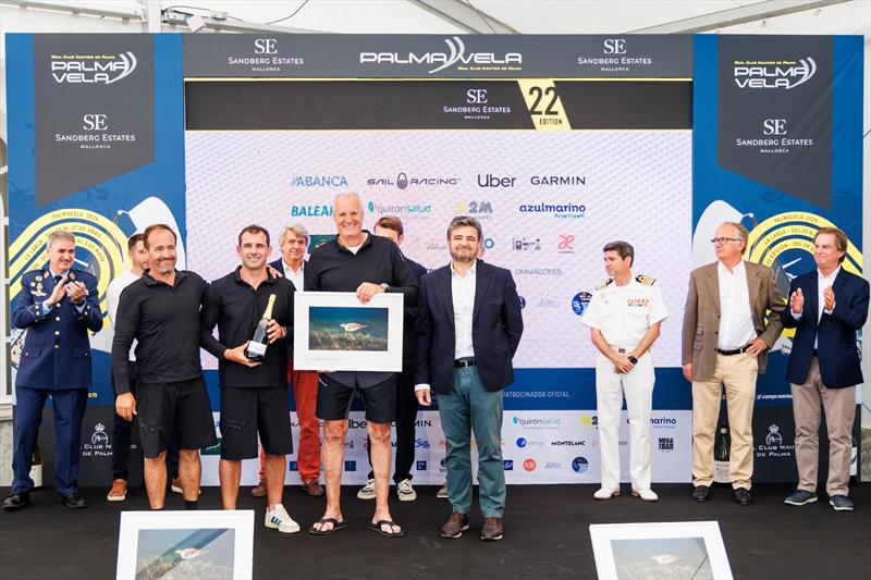 Jupiter wins the Dragon class - Sandberg PalmaVela Prize Giving photo copyright Nico Martínez / Sandberg PalmaVela taken at Real Club Náutico de Palma and featuring the Dragon class