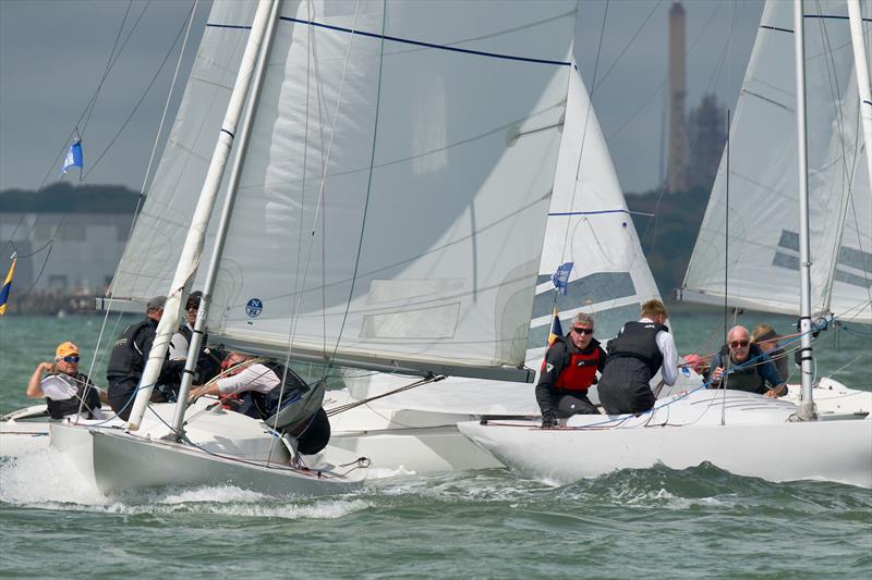North Sails Cowes Week Day 4 photo copyright Tom Hicks / www.solentaction.com taken at Cowes Combined Clubs and featuring the Dragon class