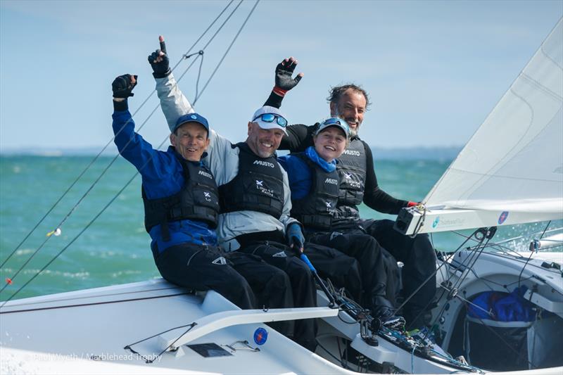 Louise Racing, GBR 833 (Grant Gordon, Ruaridh Scott, Julia Stiles, Charles Nankin) wins the Dragon Marblehead Trophy in Cowes - photo © Paul Wyeth / www.pwpictures.com
