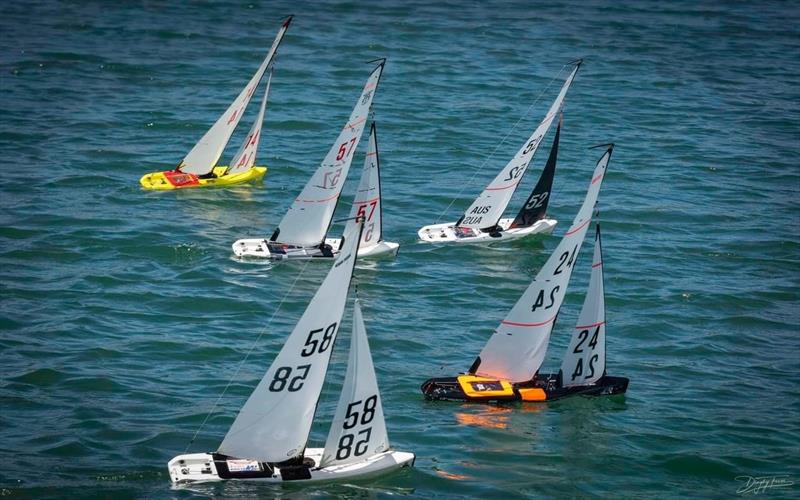 DF65 fleet at RPAYC racing on Pittwater photo copyright Dinghy Fever Photography taken at Royal Prince Alfred Yacht Club and featuring the RG65 class