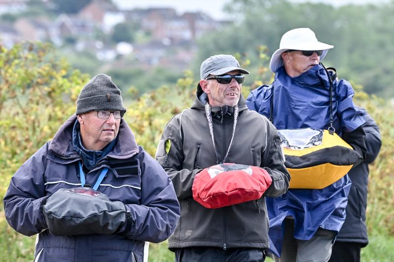Walking the control area - DF65 National Championship at Barton's Point photo copyright Dave Budden taken at East Kent Radio Sailing Club and featuring the RG65 class