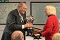 Richard Matthew and the Charlie Mills Memorial Trophy - East Anglian Offshore Racing Association prize-giving © Andy Wise