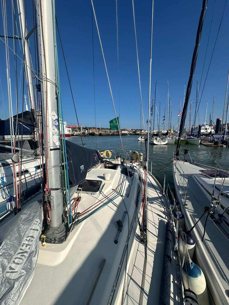 Spirit getting ready for the Rolex Fastnet Race photo copyright Paul Scott taken at Royal Ocean Racing Club and featuring the EAORA class