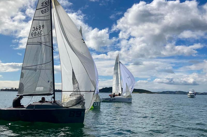 Close finish - Elliot 5.9 Traveller Series - Bucklands Beach YC - August 2022 - photo © Elliott 5.9 Assoc