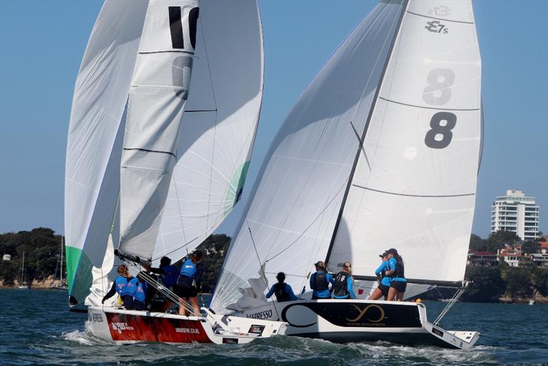 Celia Willison (NZL) v Juliet Costanzo (AUS) - NZ Womens Match Racing Championship - Day 3 - February 11, 2019 photo copyright Andrew Delves taken at Royal New Zealand Yacht Squadron and featuring the Elliott 6m class