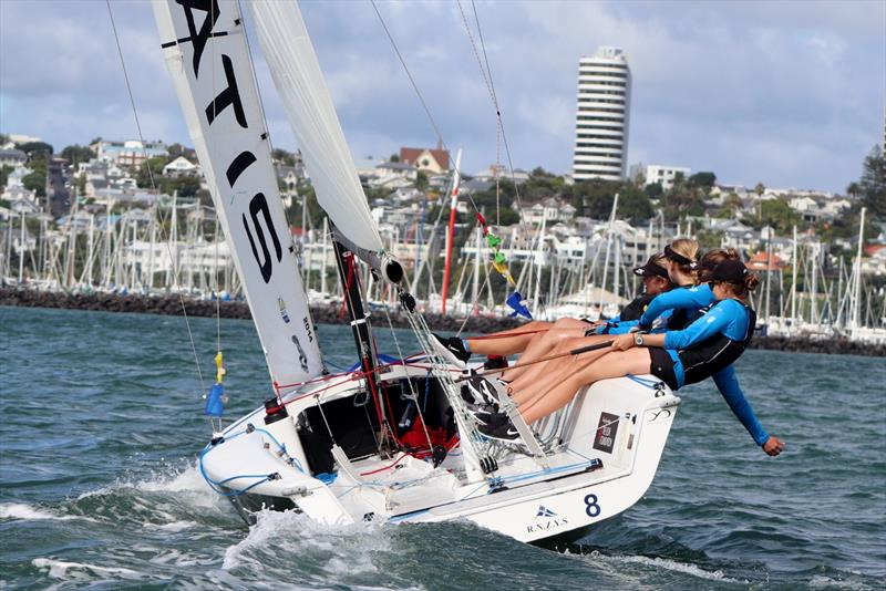 Celia Willison - NZ Womens Match Race Team - Final day, NZ Womens Match Racing Championships, Day 4, February 12, 2019 - photo © Andrew Delves