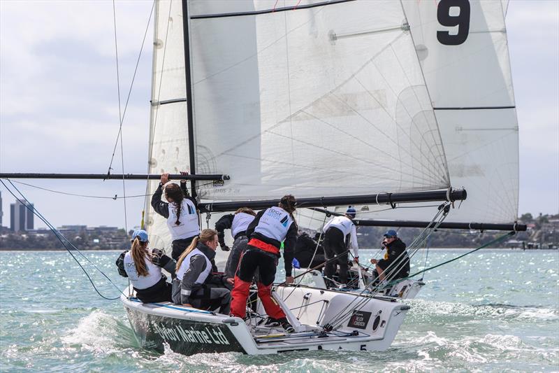 Edge Women's Match - Day 2 - Yachting Developments Ltd New Zealand Match Racing Championships - October 4, 2019  photo copyright Andrew Delves taken at Royal New Zealand Yacht Squadron and featuring the Elliott 6m class