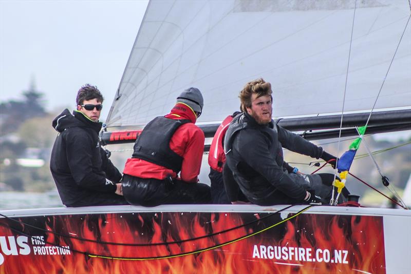 Reuben Corbett - Day 2 - Yachting Developments Ltd New Zealand Match Racing Championships - October 4, 2019  photo copyright Andrew Delves taken at Royal New Zealand Yacht Squadron and featuring the Elliott 6m class