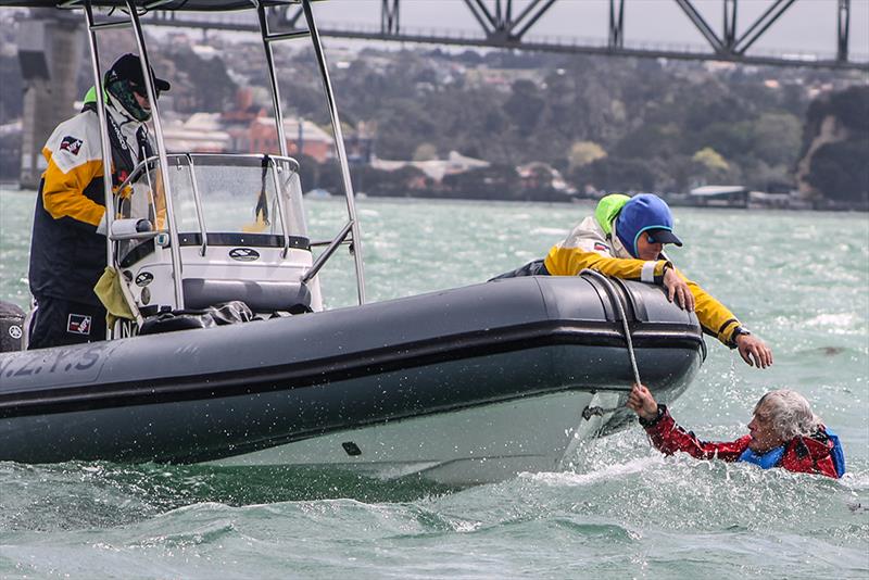 Trubovich in the Waitemata  - Yachting Developments NZ Match Racing Championships - Day 3  photo copyright Andrew Delves taken at Royal New Zealand Yacht Squadron and featuring the Elliott 6m class