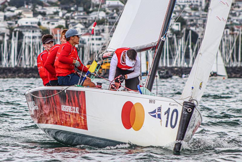 Day 2 - 2020 Harken Youth International Match Racing Cup - February 21, 2020 - Royal NZ Yacht Squadron, Auckland NZ photo copyright Andrew Delves taken at Royal New Zealand Yacht Squadron and featuring the Elliott 6m class