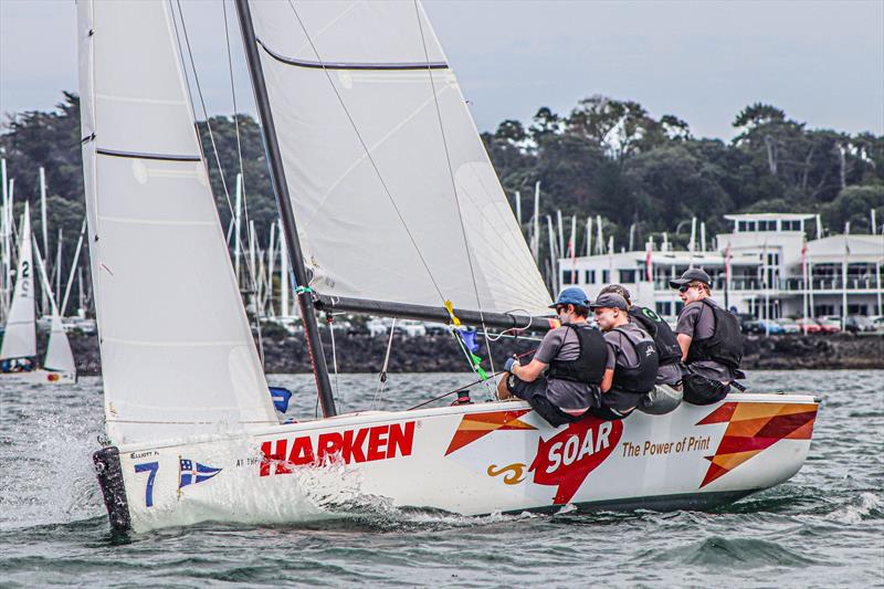 Day 2 - 2020 Harken Youth International Match Racing Cup - February 21, 2020 - Royal NZ Yacht Squadron, Auckland NZ photo copyright Andrew Delves taken at Royal New Zealand Yacht Squadron and featuring the Elliott 6m class