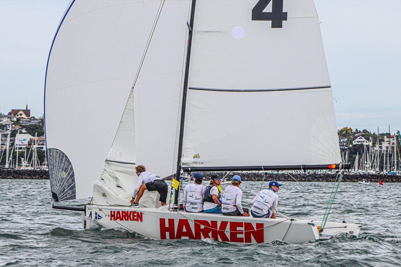 Day 2 - 2020 Harken Youth International Match Racing Cup - February 21, 2020 - Royal NZ Yacht Squadron, Auckland NZ - photo © Andrew Delves