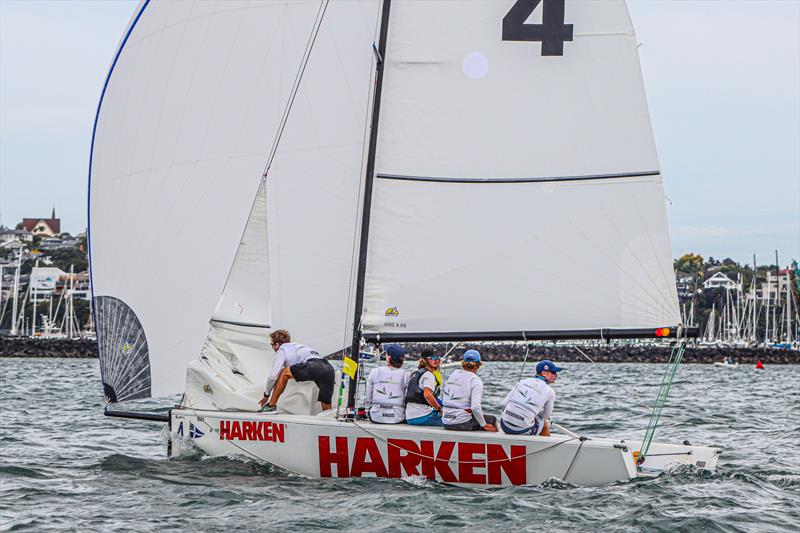 Day 2 - 2020 Harken Youth International Match Racing Cup - February 21, 2020 - Royal NZ Yacht Squadron, Auckland NZ photo copyright Andrew Delves taken at Royal New Zealand Yacht Squadron and featuring the Elliott 6m class