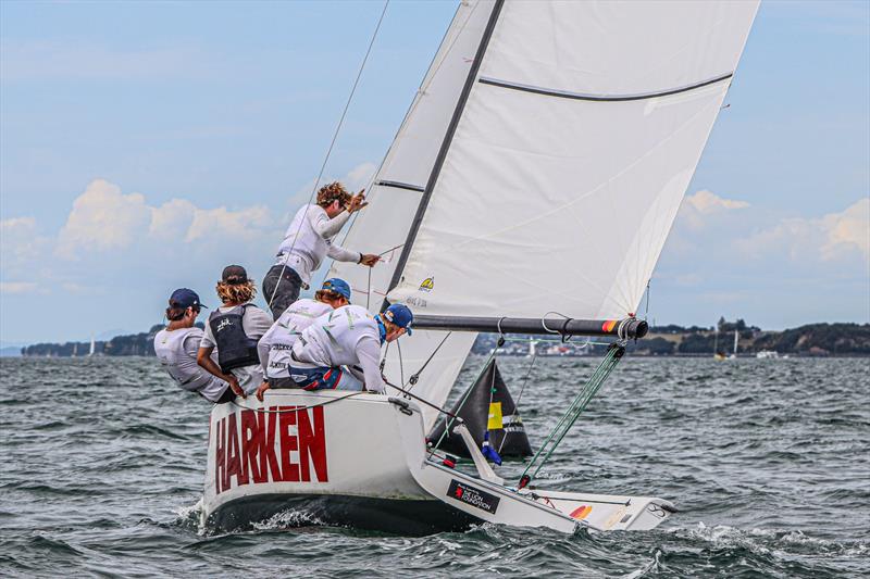 Day 2 - 2020 Harken Youth International Match Racing Cup - February 21, 2020 - Royal NZ Yacht Squadron, Auckland NZ photo copyright Andrew Delves taken at Royal New Zealand Yacht Squadron and featuring the Elliott 6m class