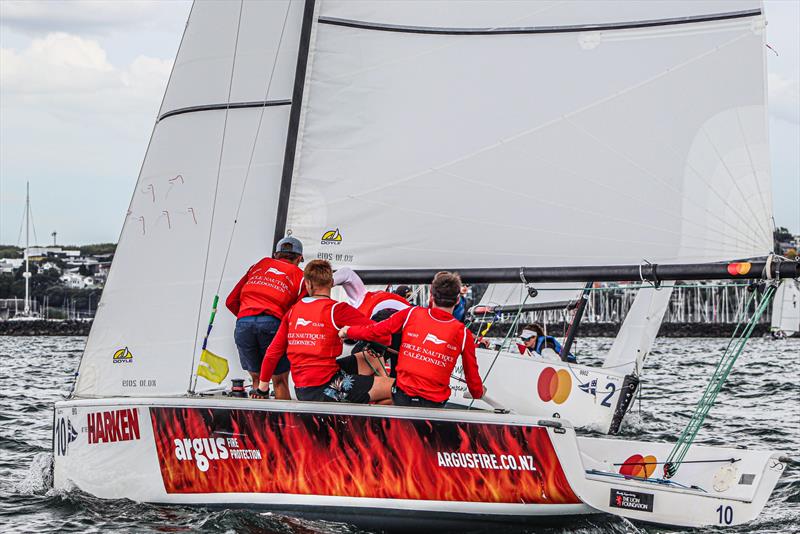 Day 2 - 2020 Harken Youth International Match Racing Cup - February 21, 2020 - Royal NZ Yacht Squadron, Auckland NZ - photo © Andrew Delves