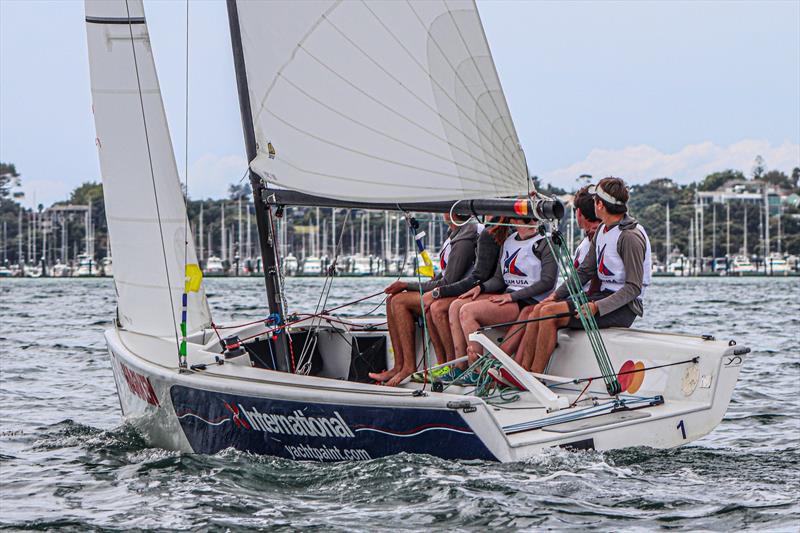 Day 2 - 2020 Harken Youth International Match Racing Cup - February 21, 2020 - Royal NZ Yacht Squadron, Auckland NZ photo copyright Andrew Delves taken at Royal New Zealand Yacht Squadron and featuring the Elliott 6m class