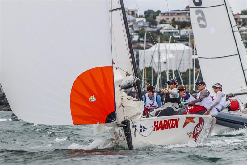 Day 3 - 2020 Harken Youth International Match Racing Cup - February 22, 2020 - Royal NZ Yacht Squadron, Auckland NZ photo copyright Andrew Delves taken at Royal New Zealand Yacht Squadron and featuring the Elliott 6m class