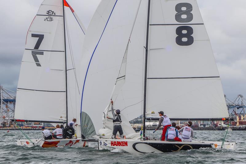 Day 3 - 2020 Harken Youth International Match Racing Cup - February 22, 2020 - Royal NZ Yacht Squadron, Auckland NZ - photo © Andrew Delves