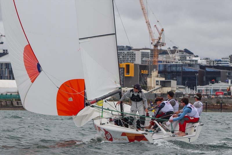 Day 3 - 2020 Harken Youth International Match Racing Cup - February 22, 2020 - Royal NZ Yacht Squadron, Auckland NZ photo copyright Andrew Delves taken at Royal New Zealand Yacht Squadron and featuring the Elliott 6m class