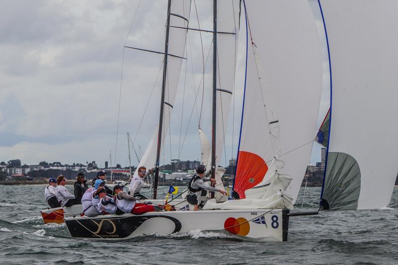 Day 3 - 2020 Harken Youth International Match Racing Cup - February 22, 2020 - Royal NZ Yacht Squadron, Auckland NZ photo copyright Andrew Delves taken at Royal New Zealand Yacht Squadron and featuring the Elliott 6m class