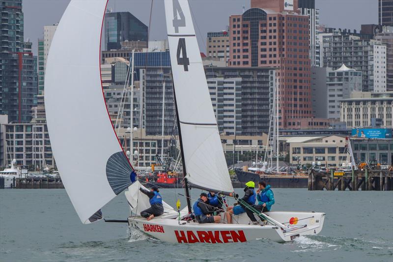 Day 3 - 2020 Harken Youth International Match Racing Cup - February 22, 2020 - Royal NZ Yacht Squadron, Auckland NZ photo copyright Andrew Delves taken at Royal New Zealand Yacht Squadron and featuring the Elliott 6m class