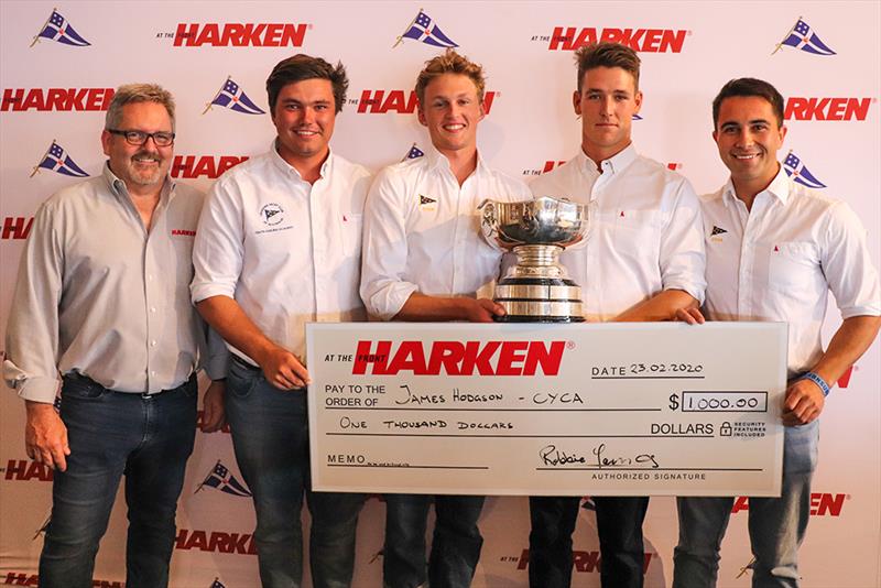 James Hodgson, Harry Hall, Louis Schofield and Nick Rozenauers with Robbie Young of Harken - photo © Andrew Delves - RNZYS