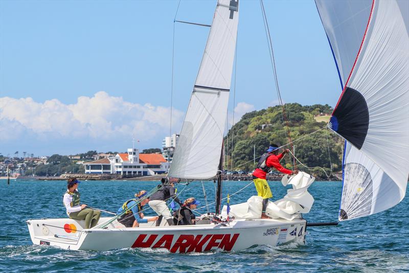Harken Youth Match Racing World Championship - Day 2 - February 28, 2020 - Waitemata Harbour photo copyright Andrew Delves taken at Royal New Zealand Yacht Squadron and featuring the Elliott 6m class