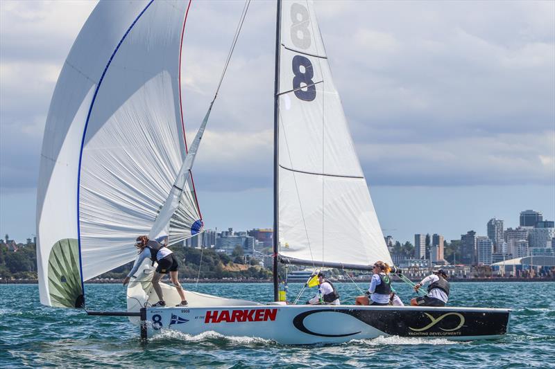 Harken Youth Match Racing World Championship - Day 2 - February 28, 2020 - Waitemata Harbour photo copyright Andrew Delves taken at Royal New Zealand Yacht Squadron and featuring the Elliott 6m class