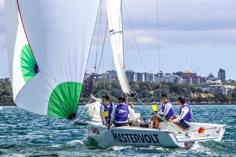 Harken Youth Match Racing World Championship - Day 2 - February 28, 2020 - Waitemata Harbour photo copyright Andrew Delves taken at Royal New Zealand Yacht Squadron and featuring the Elliott 6m class