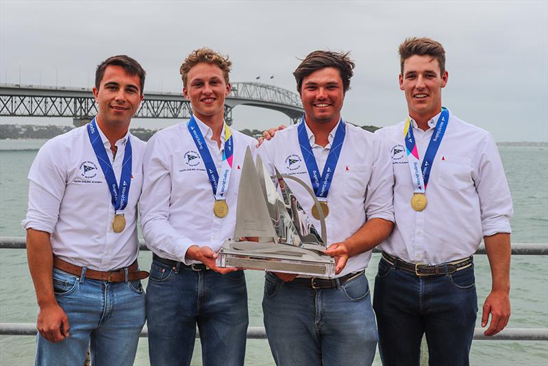 Winners with trophy and medals photo copyright Andrew Delves taken at Royal New Zealand Yacht Squadron and featuring the Elliott 6m class