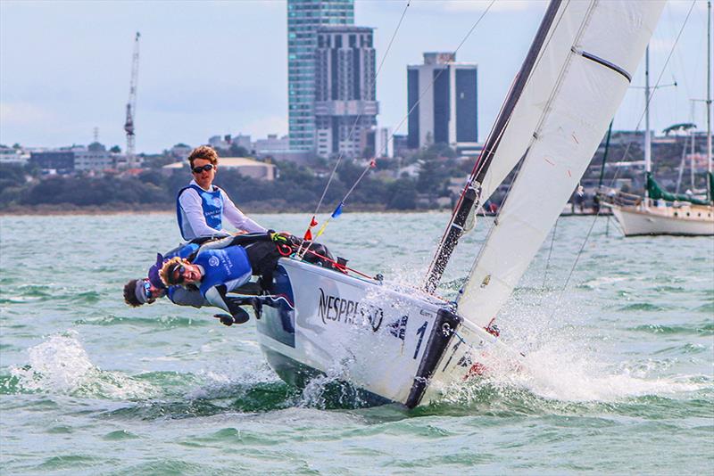 Harken National Secondary School Keelboat Championships 2019  photo copyright Andrew Delves taken at Royal New Zealand Yacht Squadron and featuring the Elliott 6m class