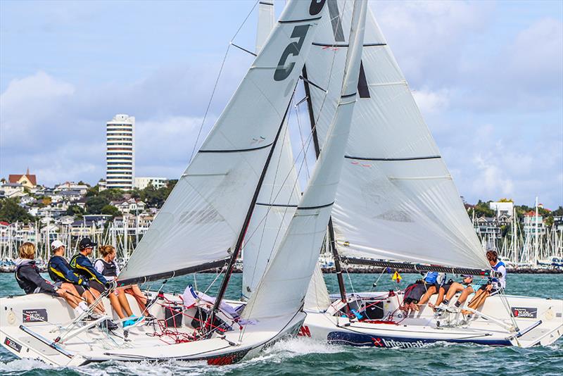 Harken National Secondary School Keelboat Championships 2019  photo copyright Andrew Delves taken at Royal New Zealand Yacht Squadron and featuring the Elliott 6m class