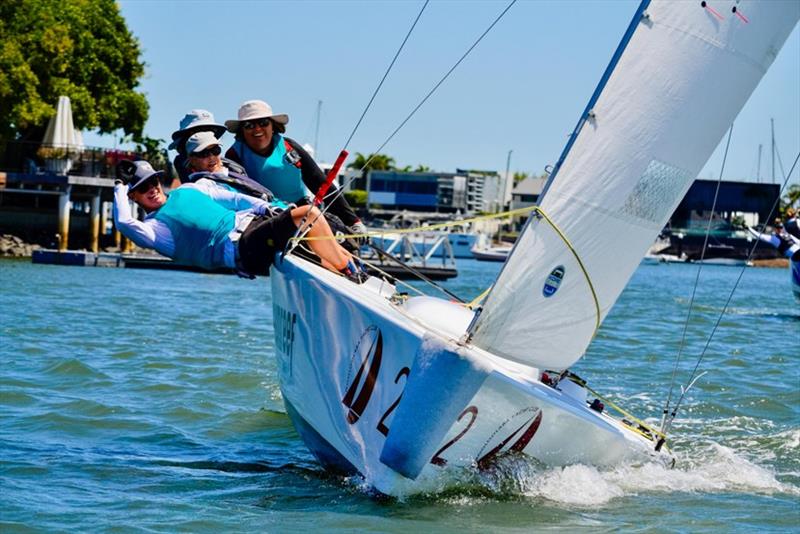 Team Knot Shore hiking out on the upwind leg - Mooloolaba Women's Keelboat Regatta - photo © Kerry Lorimer