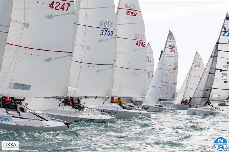 Tight starts were a feature of the racing - Elliott 5.9 Traveller Series #4 photo copyright Lissa Rayden taken at Bucklands Beach Yacht Club and featuring the Elliott 6m class
