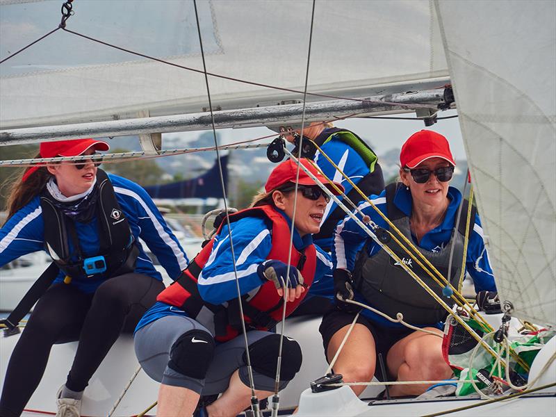 The Tweedledum team from Tweed Valley Sailing Club in action - 2021 Mooloolaba Women's Keelboat Regatta - photo © boredzebra