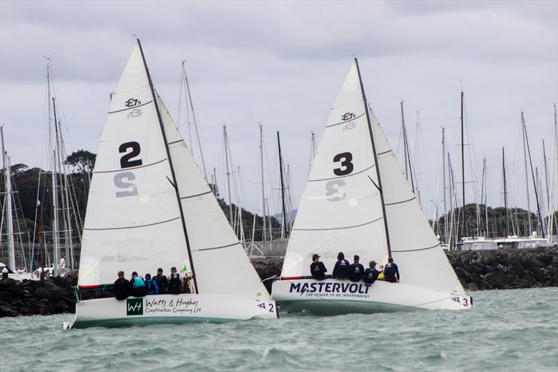 Josh Hyde and Robbie MCutcheon - Harken Auckland Match Racing Championships - December 2021 - Royal New Zealand Yacht Squadron photo copyright Billy Woodworth taken at Royal New Zealand Yacht Squadron and featuring the Elliott 6m class