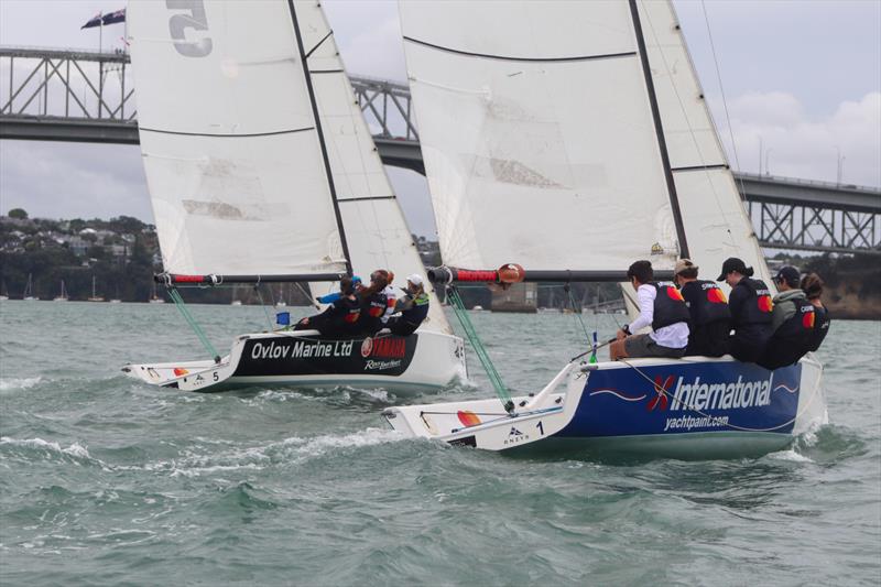 Max McLachlan and Maeve White - Harken Auckland Match Racing Championships - December 2021 - Royal New Zealand Yacht Squadron photo copyright Billy Woodworth taken at Royal New Zealand Yacht Squadron and featuring the Elliott 6m class