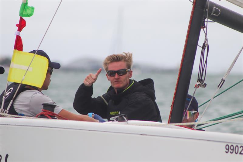Robbie McCutcheon - Harken Auckland Match Racing Championships - December 2021 - Royal New Zealand Yacht Squadron photo copyright Billy Woodworth taken at Royal New Zealand Yacht Squadron and featuring the Elliott 6m class